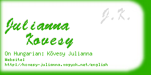 julianna kovesy business card