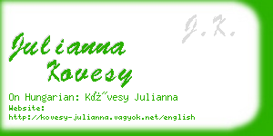 julianna kovesy business card